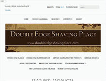 Tablet Screenshot of doubleedgeshavingplace.com